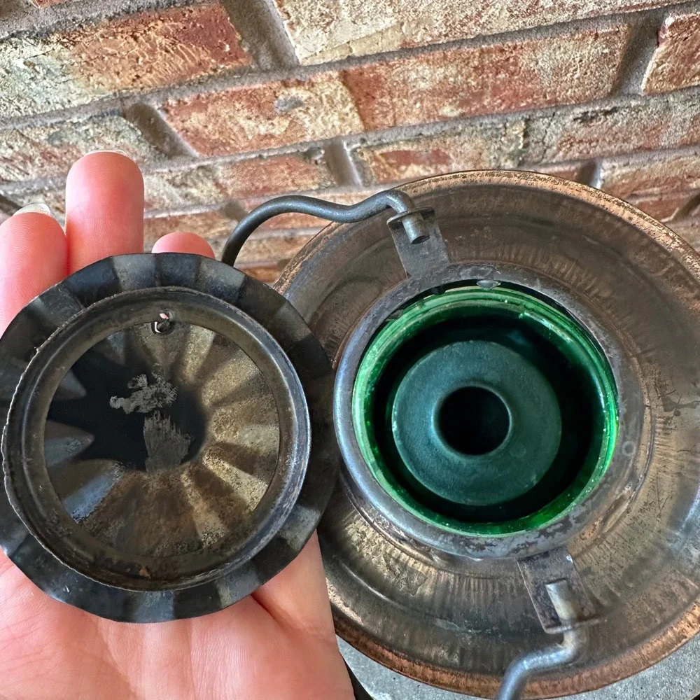 Vintage Style Nautical Copper Green Glass Fresnel Lens Ship Lantern 7.5 Inch
